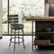 Armen Living Natya Swivel Counter or Bar Stool in Mocha Finish with Brown Faux Leather 840254333659 - alternate 7